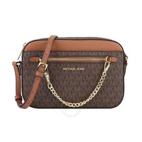 michael kors jet set monogram large|jet set monogram crossbody bag.